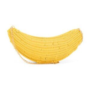 ALESSIA BIANCHI Banana Clutch With Chain Strap